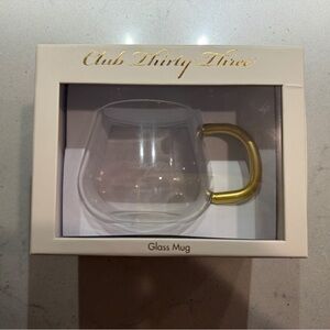 Disney Club Thirty-Three Glass Mug with Gold Handle